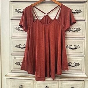 Wishlist Rust Short Sleeve Top